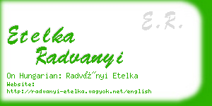 etelka radvanyi business card